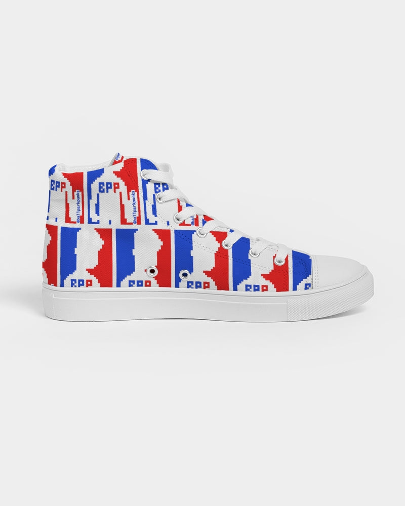 Checkered BPP Men's Hightop Canvas Shoe